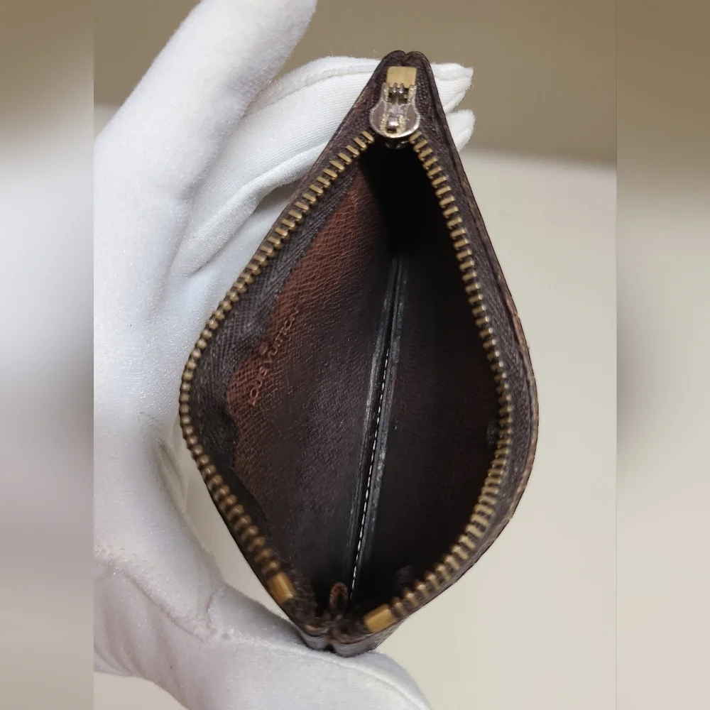 LV🔥Pochette Clé Mono Canvas BRW PVC Coin Zip Keyholder - Picture 6 of 8